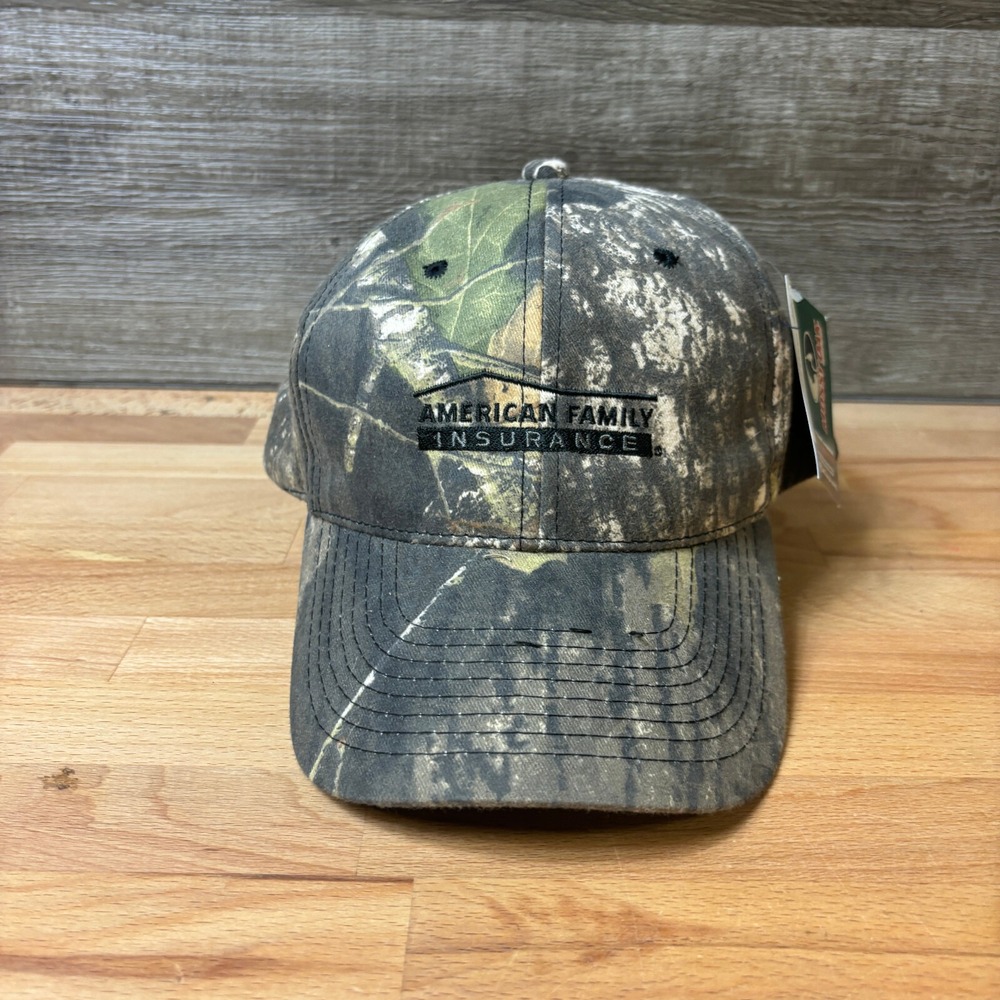 American Family Insurance Hat Cap Snapback Camo Hunting Outdoor Mossy Oak‎